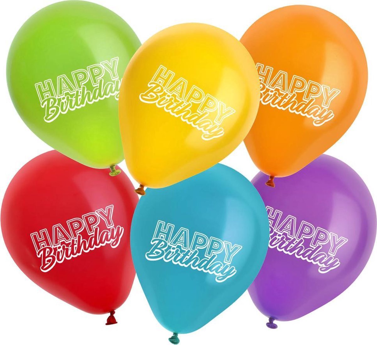 Float Happy Birthday Heliumballonnen pakket met lint en heliumtank 18 delig