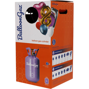 BalloonGaz Cylinder - size L - 0.21 m³ (enough for 30 balloons of 23cm)