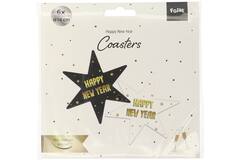 Folat Onderzetters - BlackGold HNY - 12 x 14 cm - 6 stuks