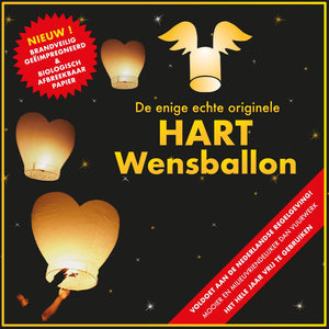 Wensballon Hart 38cm x 100cm